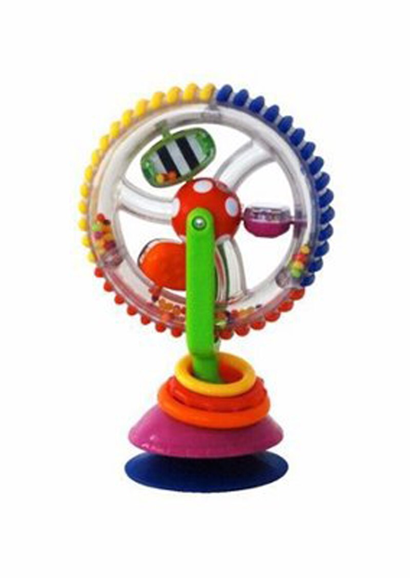 SCCJGL 1Pc Baby Toy Three-color model Rotating Windmill Noria Stroller Dining Chair with suction cups Educational Toys For Baby
