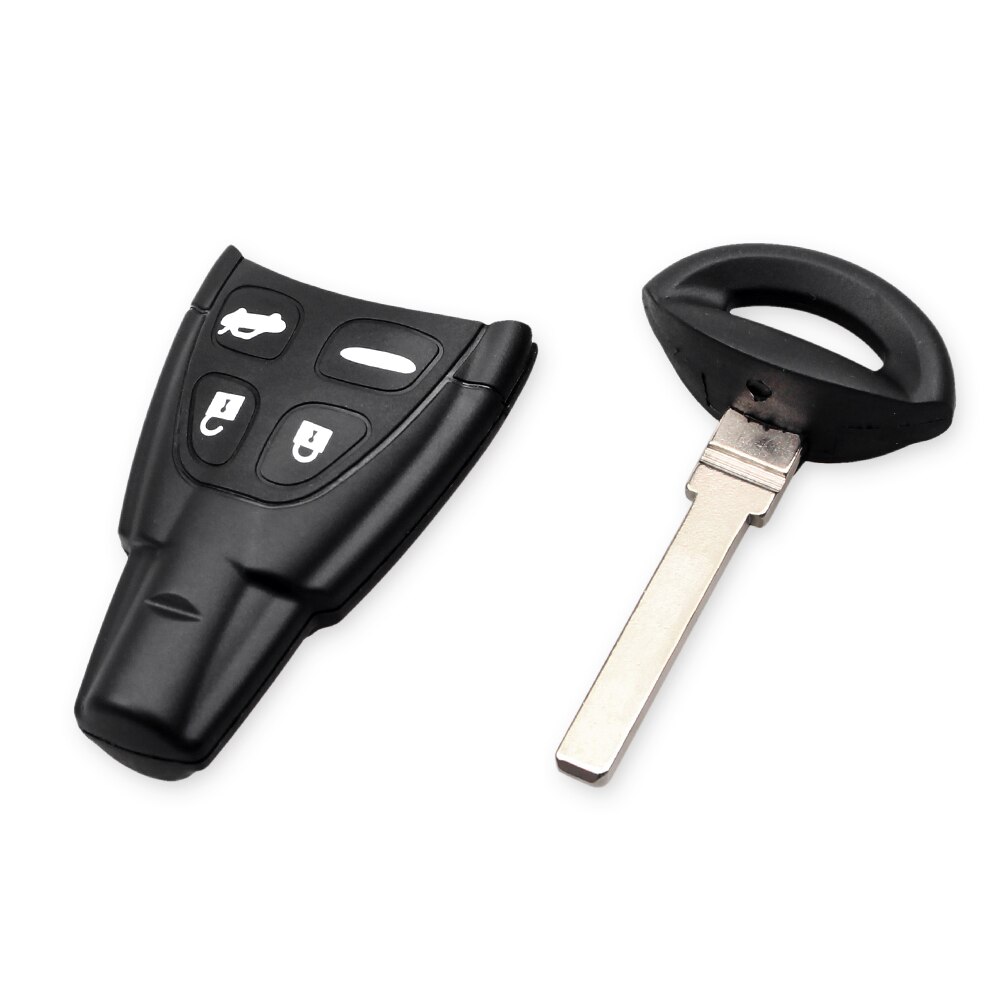 Keyyou bilstylingfodral smart nyckelskal för saab 93 95 9-3 9-5 wf 4 knapp nyckelfritt insteg 4 knappar fjärrnycklar skal