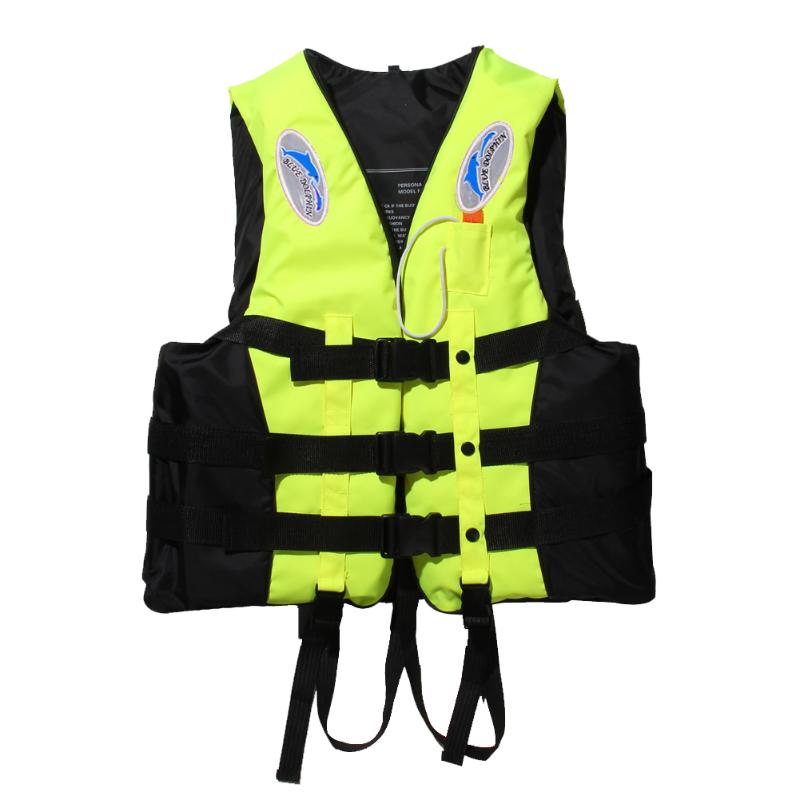 Polyester Life Jacket for Adult Kids Universal Outdoor Swimming Boating Ski Drifting Vest Survival Suit with Whistle S-XXXL