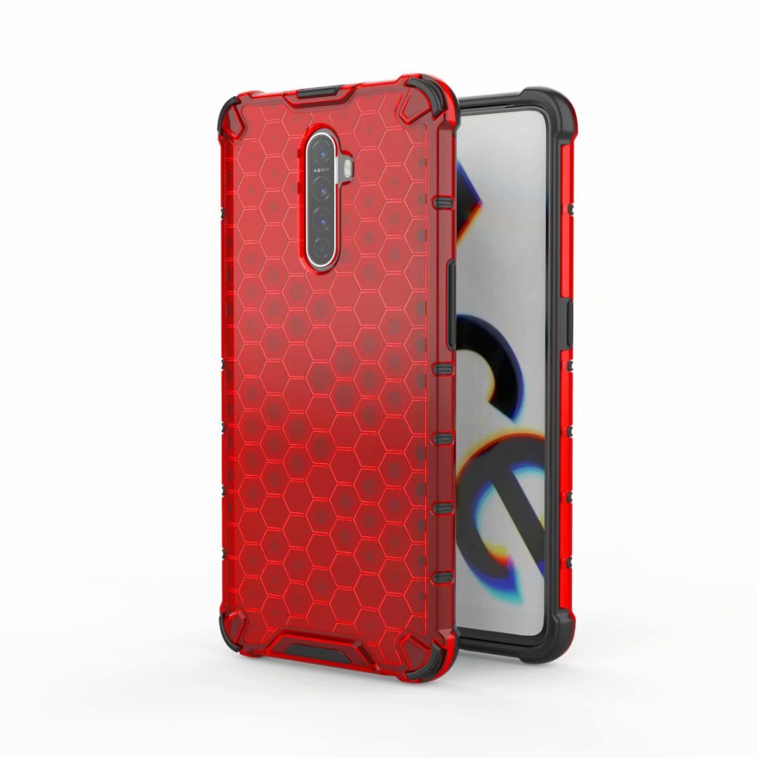 For OPPO Realme X2 Pro Case Soft Silicone Hybrid shockproof Armor protective Back Cover Case for realme x2 pro x2pro shell: red