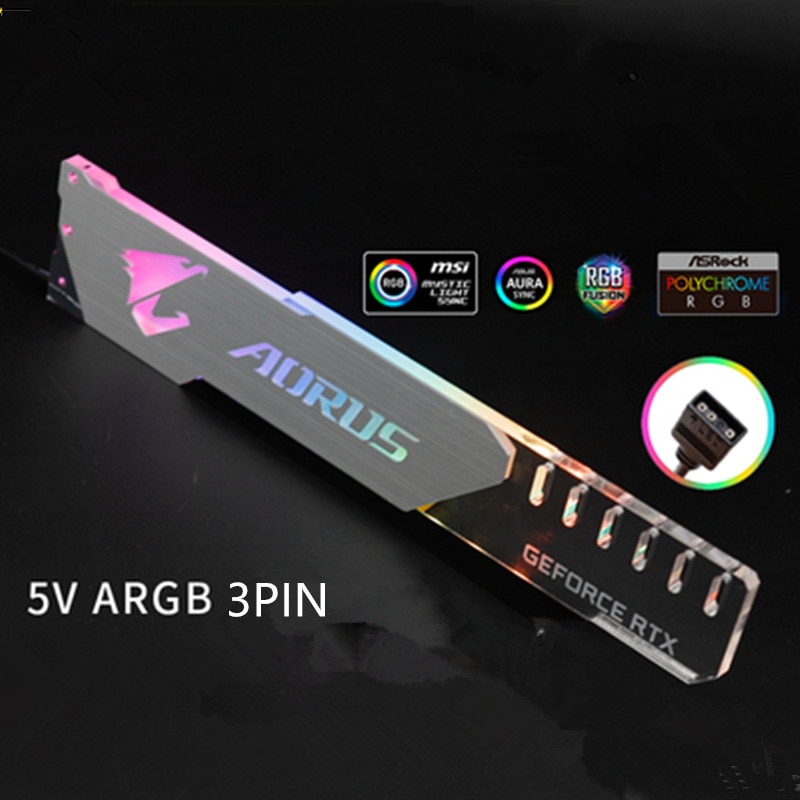Symphony AURA graphics card bracket RGB belief lamp graphics card fixed support bracket companion computer light pollution decor