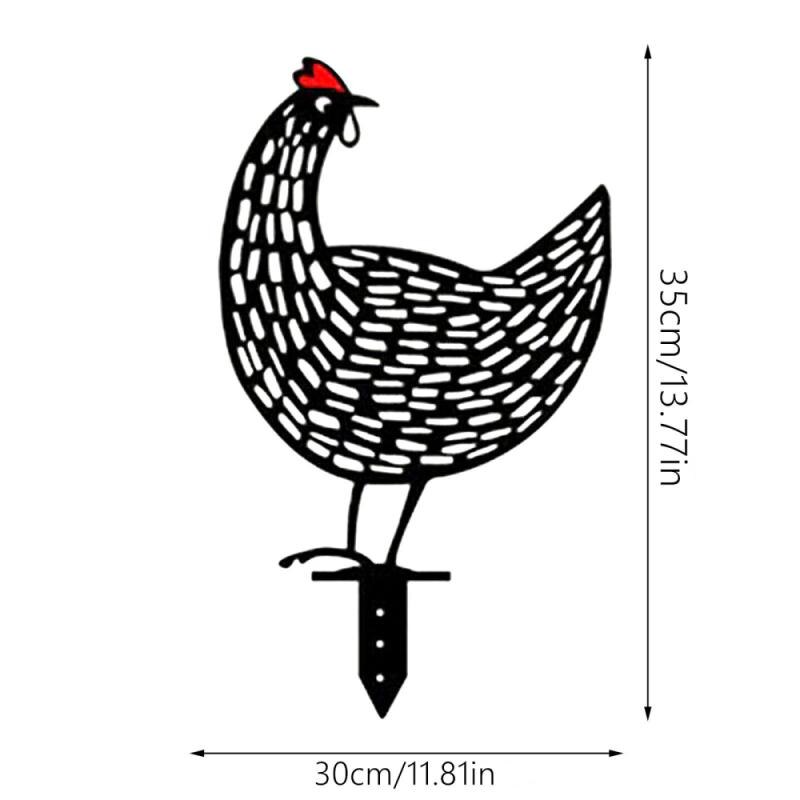 Plastic Garden Statues Chicken Yard Art Backyard Lawn Cutest Hen Yard Decor Garden Decoration Outdoor