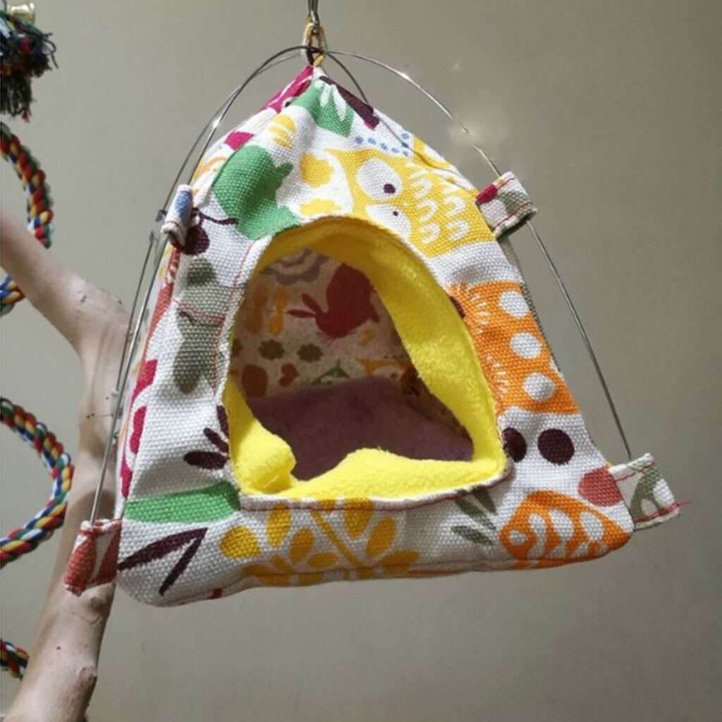 Bird Bed Parrot Sleeping Tent Hut Hanging Hammock Pet Hangable Cockatiel