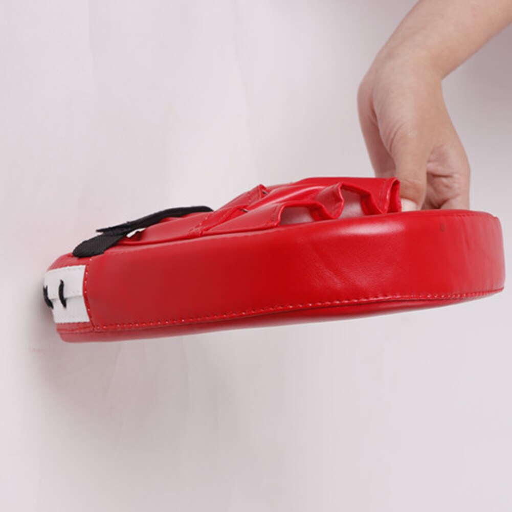 2pcs Hand Target Martial Karate Adults Kids Taekwondo Sanda Muay Thai Punch Pad Boxing Equipment Kicking Training PU Leather