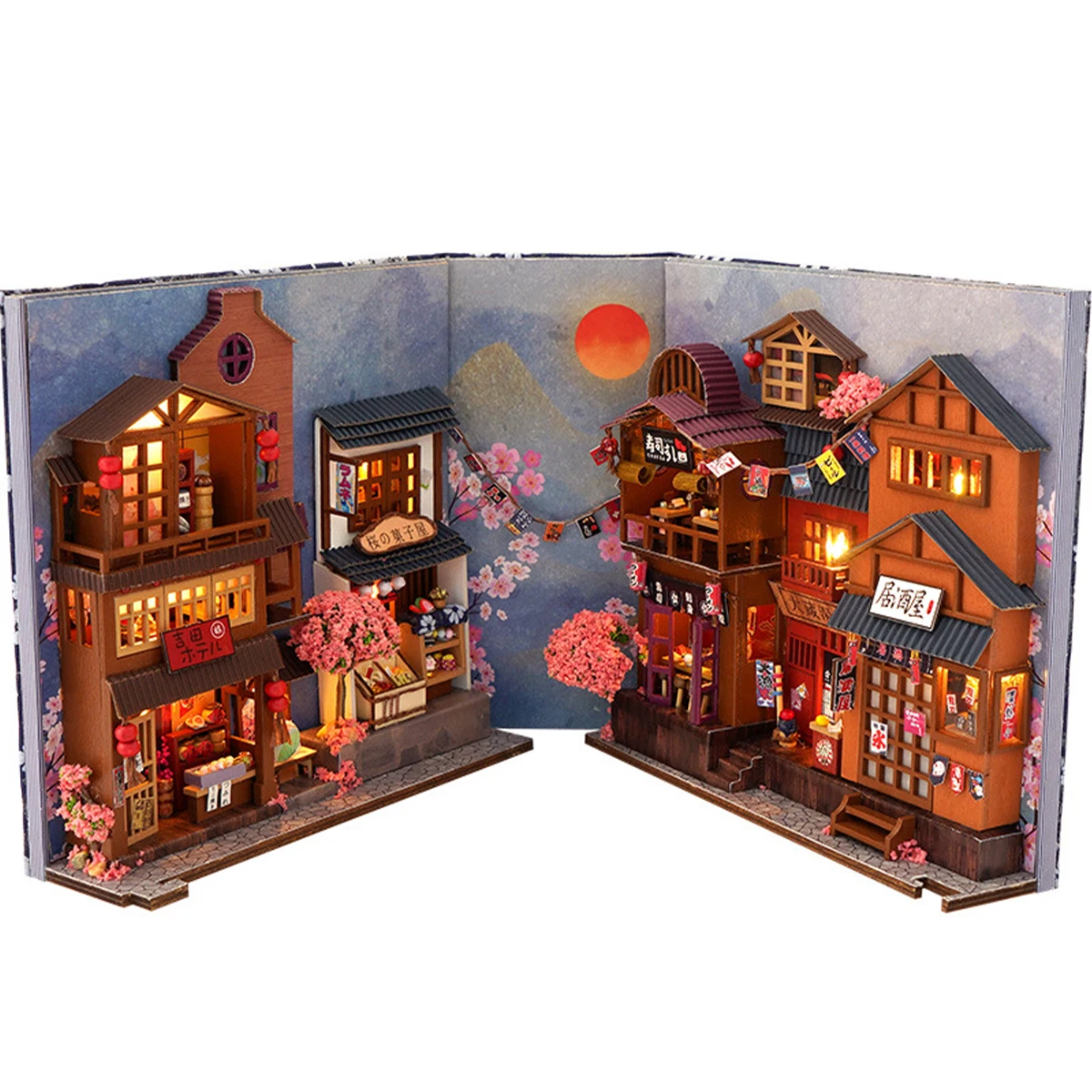 DIY Book Nook Kit Plank Insert Miniatuur Alley House Boekenplank Kamer Poppenhuis Boekensteun 3D Houten Puzzel Ambachtelijke Woondecoratie: Default Title