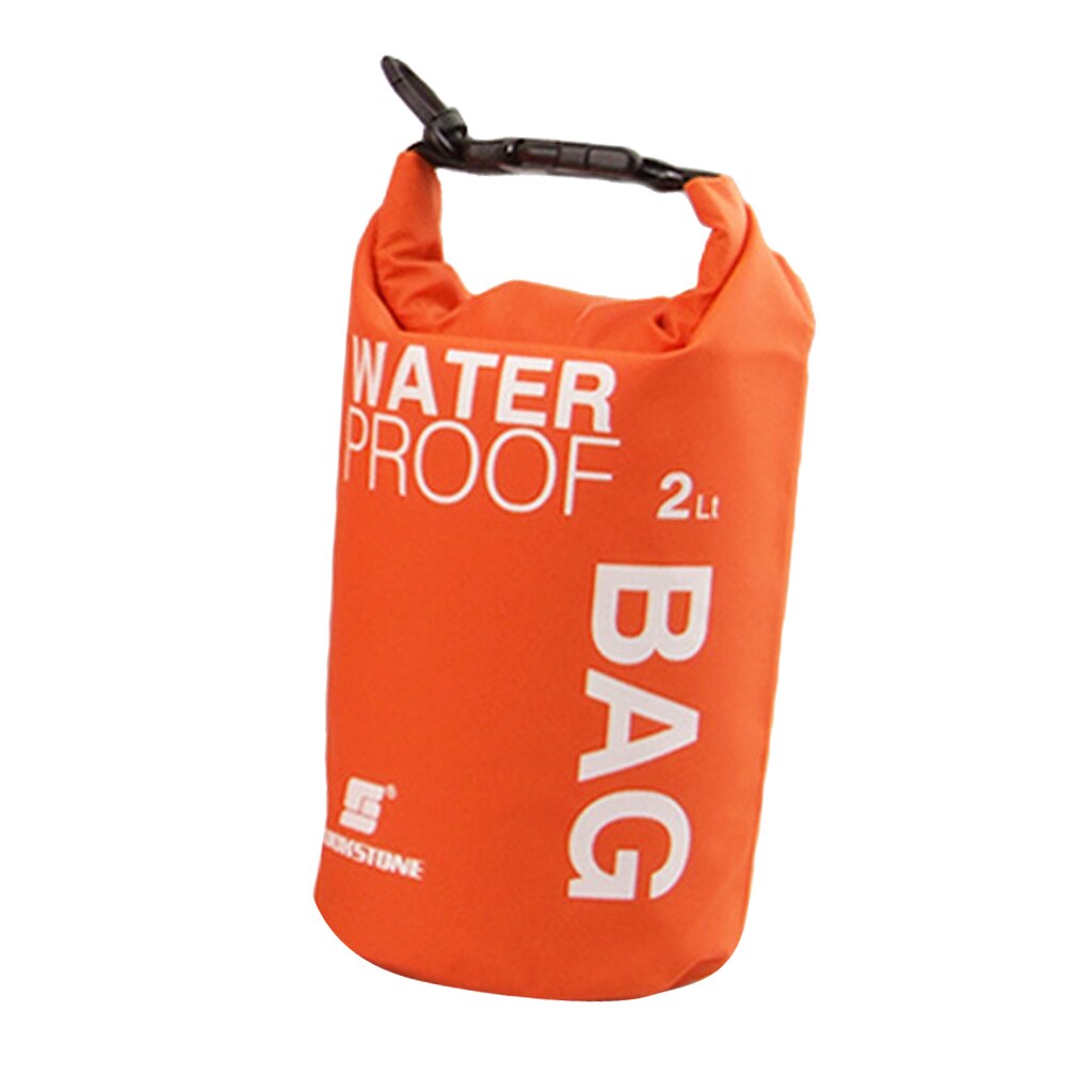 Outdoor Kayaking 2L 5L 10L 15L Waterproof Storage Dry Bag Sack Pouch Camping Rafting River Trekking Floating Sailing Canoe Boa: 2L Orange