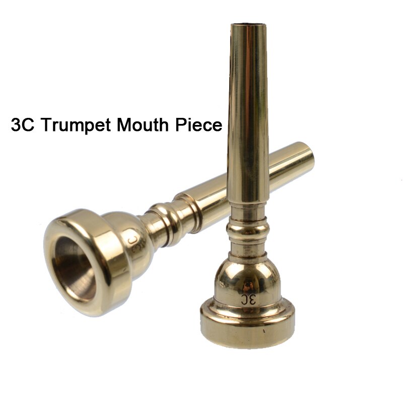 3Pcs Golden Trumpet 3C 5C 7C Mouth Piece Mouthpiece Gold