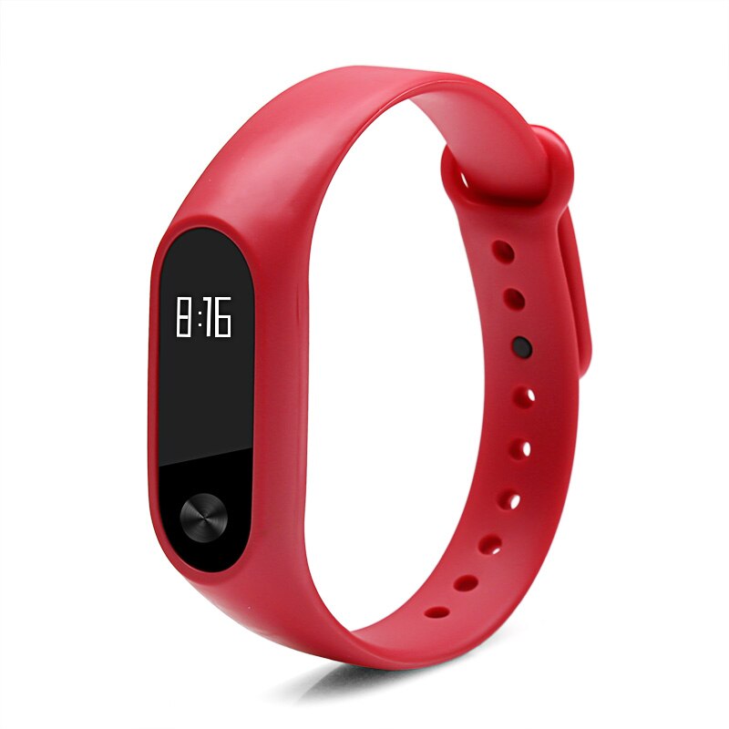 Accesorios inteligentes BOORUI, reemplazo de correa mi band 2 para xiaomi mi band 2, pulsera deportiva de silicona con colores variados: Red