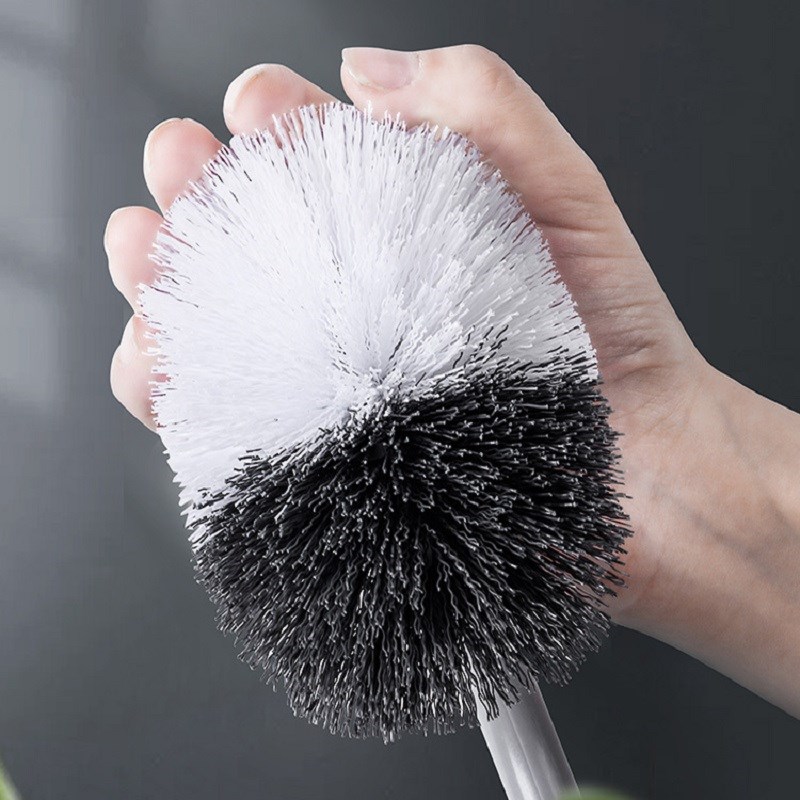 Brosse de toilette à tête courbée de type S à suspendre au mur, brosse d'écart d'angle, cheveux doux, outils de livres ménagers, HOWall