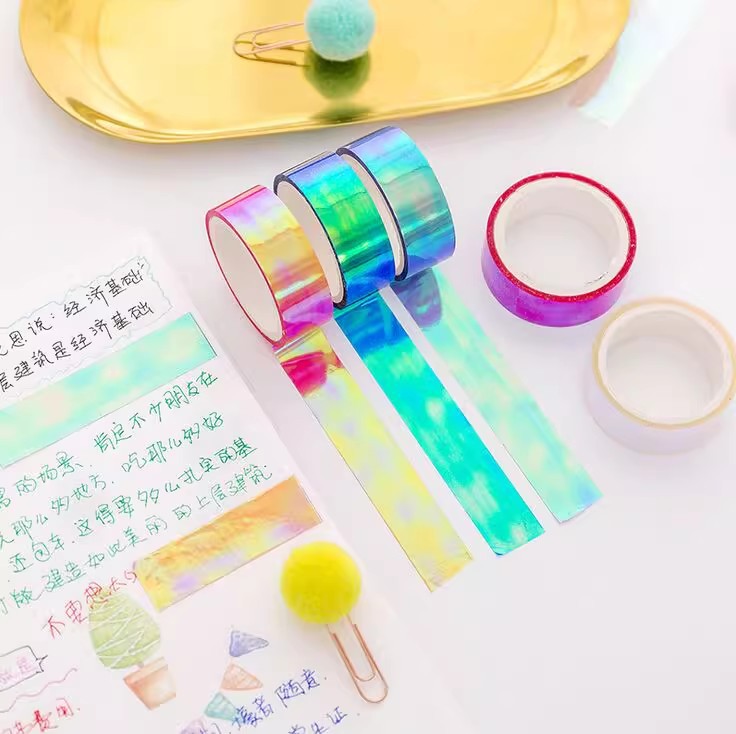 Papier Regenboogfilm Geleidelijke kleurverandering Decoratieve handaccount Kleur Handaccount Sticker Materiaal DIY Creatieve collage