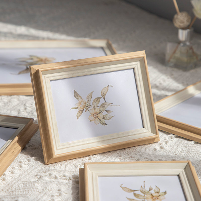 Wood Picture Frame Distressed Photo Frames Antique Wall Hanging Tabletop Display Wedding Farmhouse Home Decor Retro Family