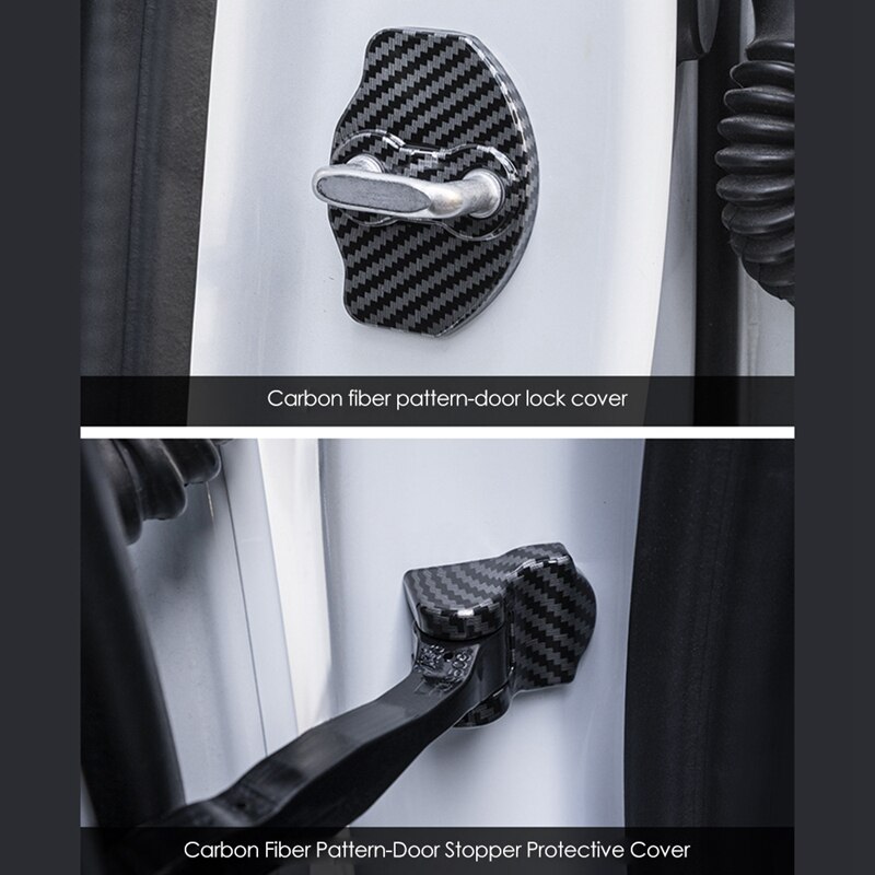 Cubierta de cerradura de puerta para Tesla Model3, hebilla de protección de palanca de Tope de puerta