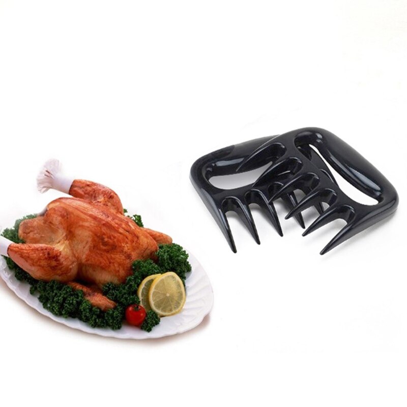 2 Pcs Meat Shredder Barbecue Fork Bear Claw Meat Separator Handle Kitchen Food Fork Meat Slicer BBQ Grill Meat Handler