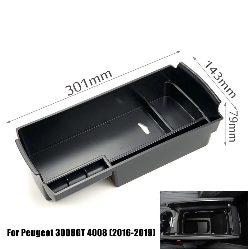 Accoudoir Central de voiture modifié, boîte de rangement, plateau, boîte à gants, palette pour Peugeot 308 408 3008 4008 5008 DS7: For 4008 2016-20