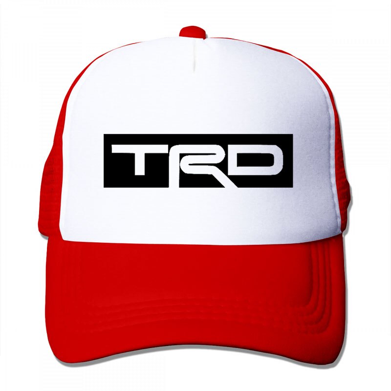 Logotipo Trd gorra de béisbol de las mujeres de los hombres sombreros de camionero de gorra ajustable: 3-Red