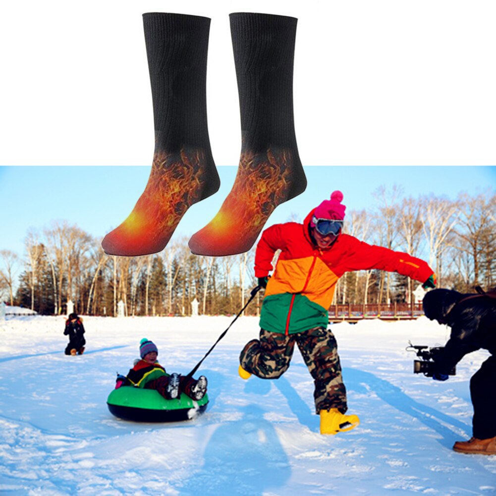 Thermische Katoen Verwarmde Sokken Sport Ski Sokken Winter Voet Warmer Elektrische Opwarming Sok Batterij Power Mannen Vrouwen