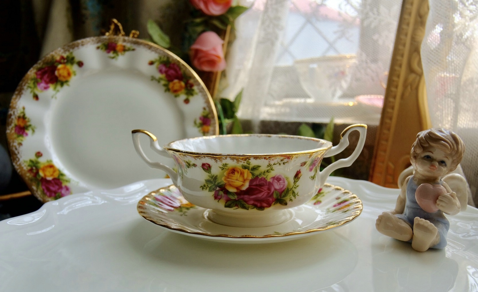 Rose cutlery afternoon tea set kitchen accessories tablewarewedding Rose cutlery afternoon tea set