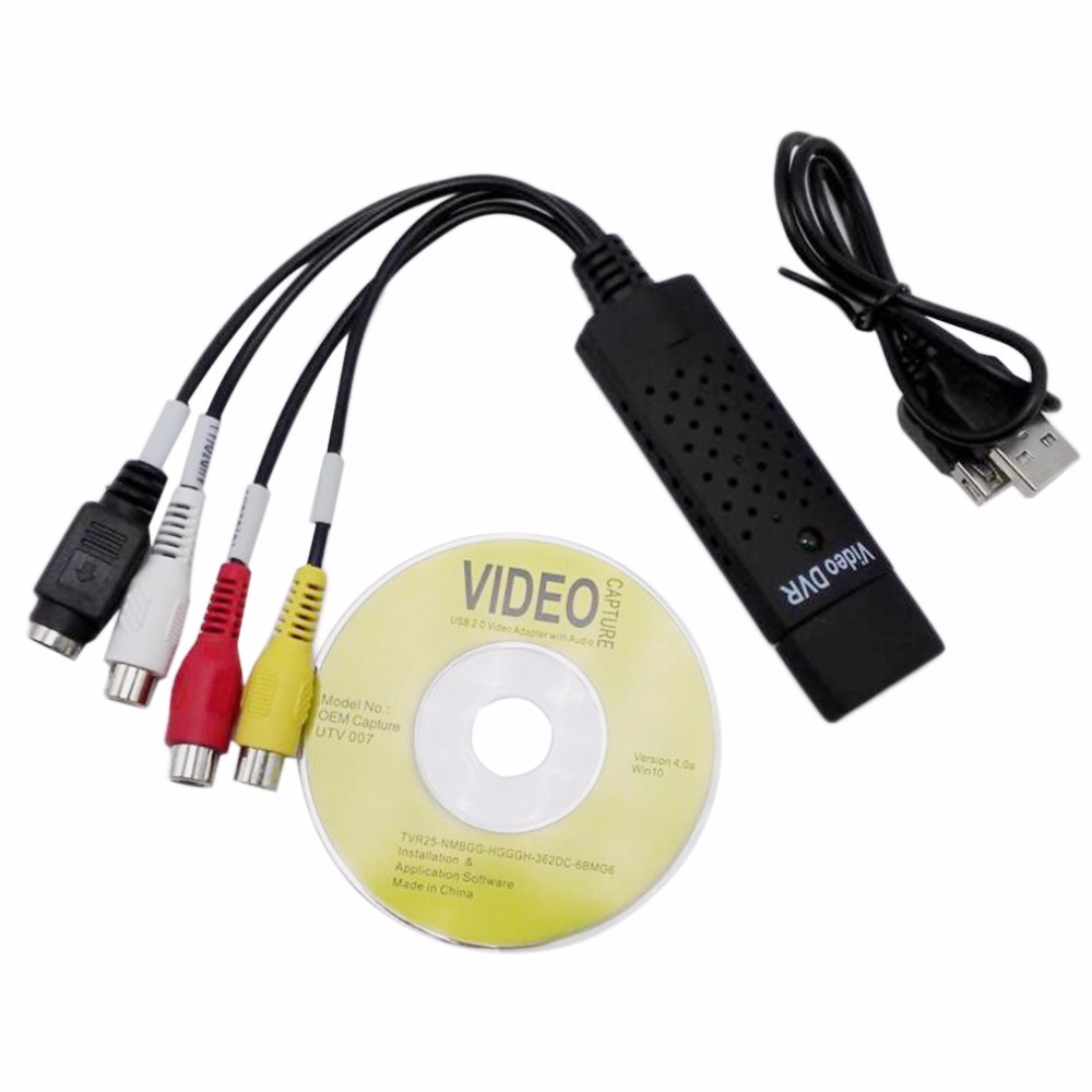 Draagbare USB Video Capture Apparaat USB 2.0 Cap Video TV DVD VHS DVR Capture Adapter Makkelijker Cap ondersteuning win7/8/10/XP/Vista