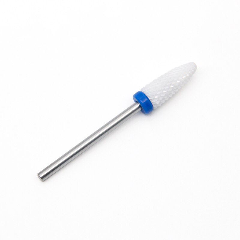 Brocas de taladro de cerámica para uñas LKE, 1 Uds., cortador de fresado para manicura, cortador para pedicura, limas eléctricas para uñas, broca: C