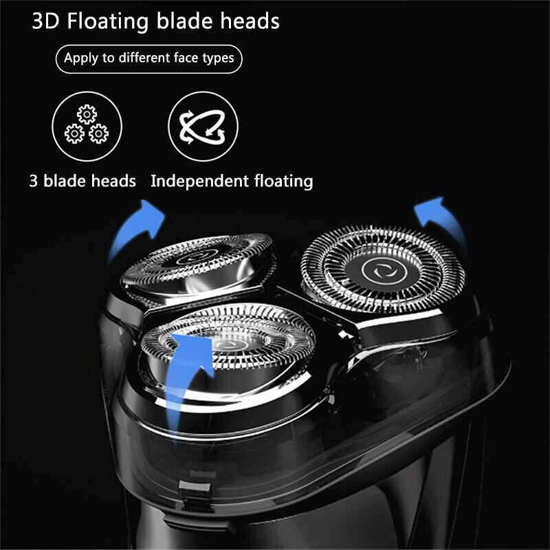 ENCHEN BlackStone, 3D Afeitadora eléctrica, maquinilla de afeitar para hombres IPX7, afeitadora recargable tipo C resistente al agua, máquina de afeitar con pantalla de carga LED