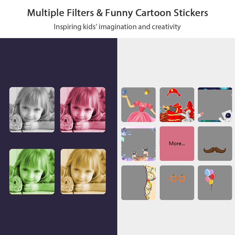 Kids Digital Camera Mini Video Camcorder 1080P High Resolution with 13MP 2 Inch IPS Display Screen Christmas for Boys Girls