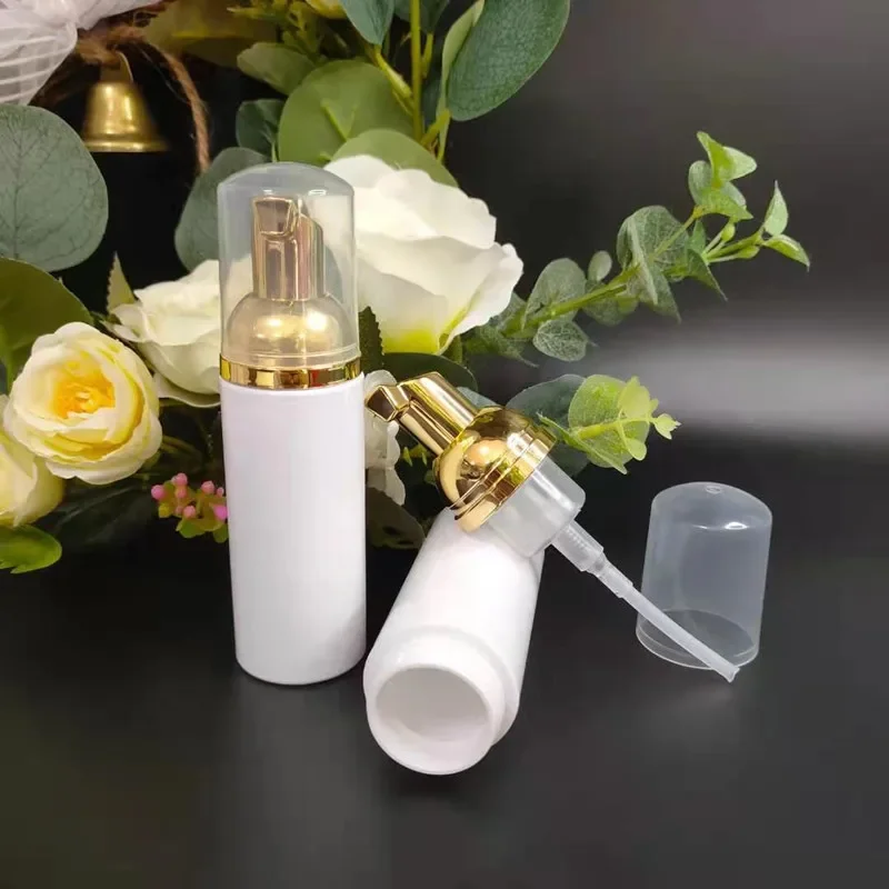 10/30/50PCS White foam pump bottle mascara cleansing Soap Dispenser bubble plastic 30ml 60ml Empty Face Lashes Cleanser