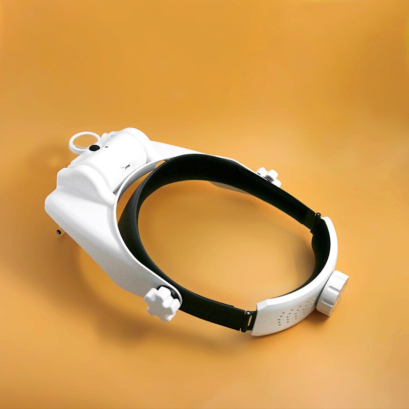 Bril Vergrootglas Met Verwisselbare Lens Led Licht Jewel Loupe Hoofdband Repareren Vergrootglas 1.5X 2.0X 2.5X 3.0x 3.5x