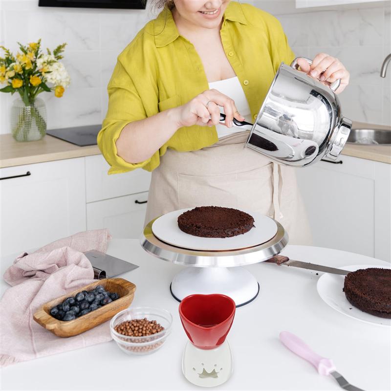 Cheese Melting Pot Ceramic Chocolate Fondue Butter Warmer Pot for Home #j