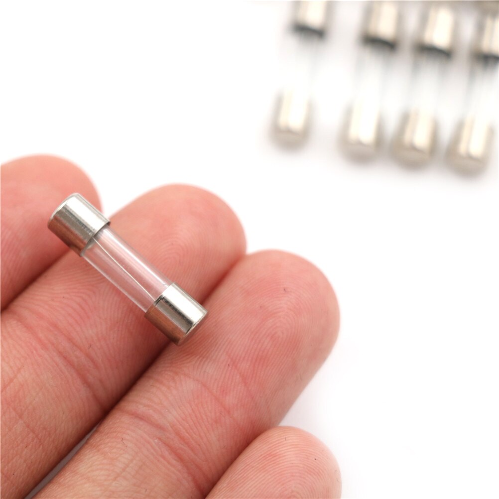 10 Stuks Slow 5Mm X 20Mm 1.6A T1.6A 250V Blow 1.6Amps Glazen Buis Zekering