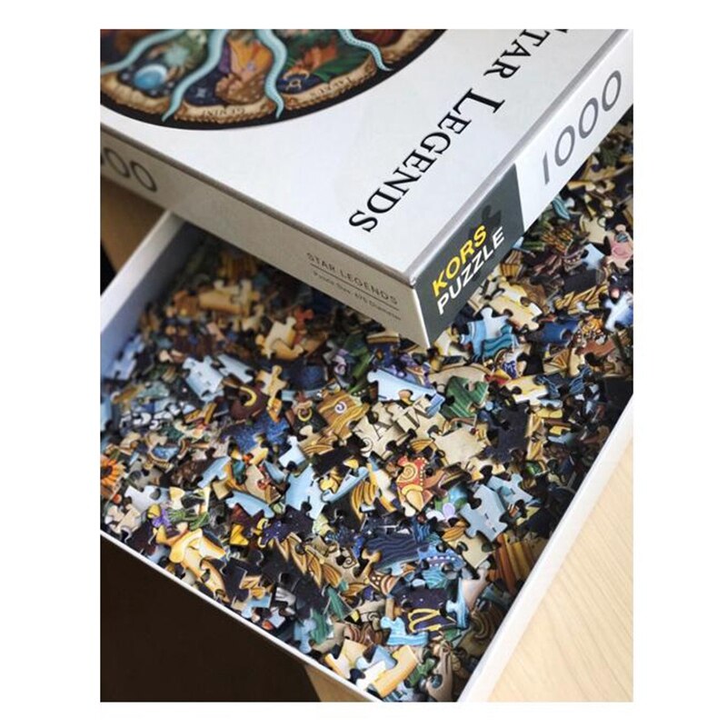 1000 Stuks Puzzels Ronde Legpuzzels Zodiac Vloer Puzzel Kids Voor Home Decor-Twaalf Sterrenbeelden