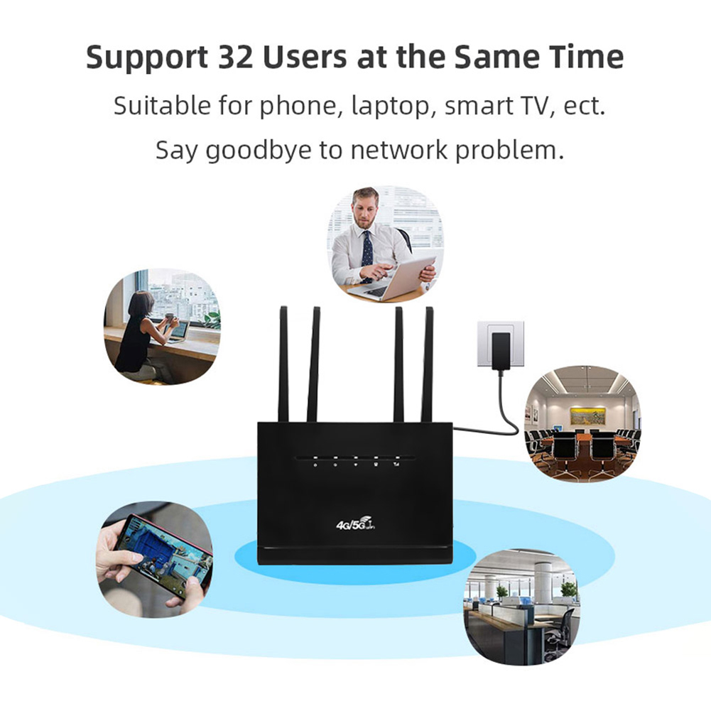 Router bezprzewodowy 4G CPE 300Mbps 4G LTE WIFI Router Modem 4 Antena zewnętrzna RJ45 WAN LAN z gniazdem na kartę SIM do domowego biura