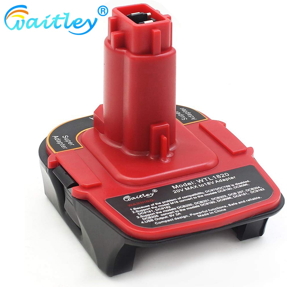 For Dca1820 20V 18V Usb Adapter Work With Dewalt Max Xr Dcb200 Dcb201 Dcb203 Dcb203Bt Dcb204 Dcb205 Dcb206 Compact Batteries