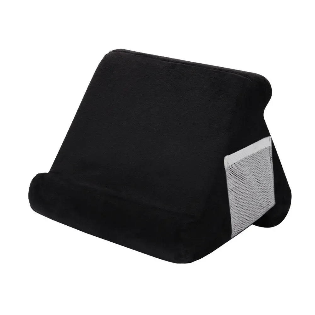 Multi-angle Soft Pillow Stand Holder Lazy Lap Stand for iPad Smartphone Tablet eReader Books Magazines Bracket Holder: black