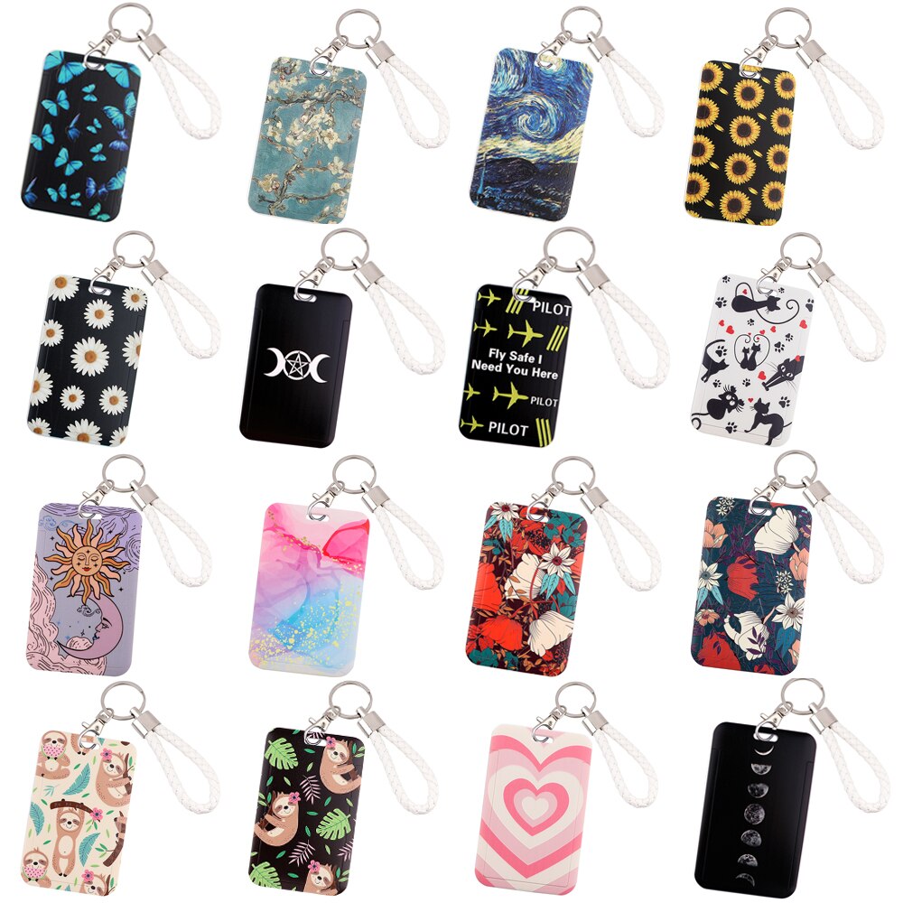 Ransitute R2764 Neue Für Student Arbeiter Handheld Keychain Karte Halter Visitenkarte Bank Karte Student ID Karte Halter