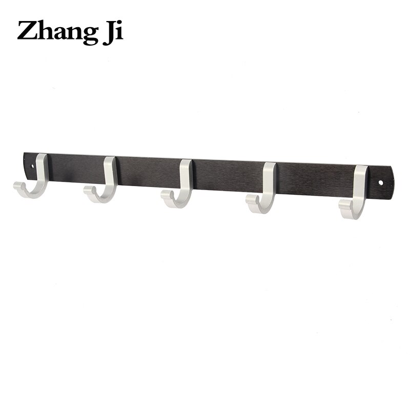 Zhangji Beknopte Aluminium Strip Muur Haken Badkamer Accessoires 2 Kleuren Integrale Stabiele Muur Hanger