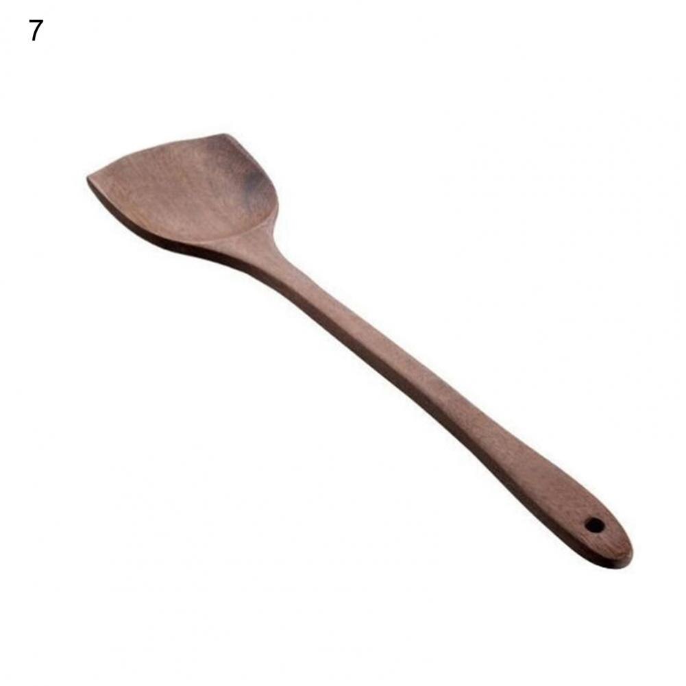 Teak Natural Wood Tableware Spoon Ladle Turner Rice Colander Soup Long Handle Rice Scoop for Home Kitchen Gadgets Utensils: 7