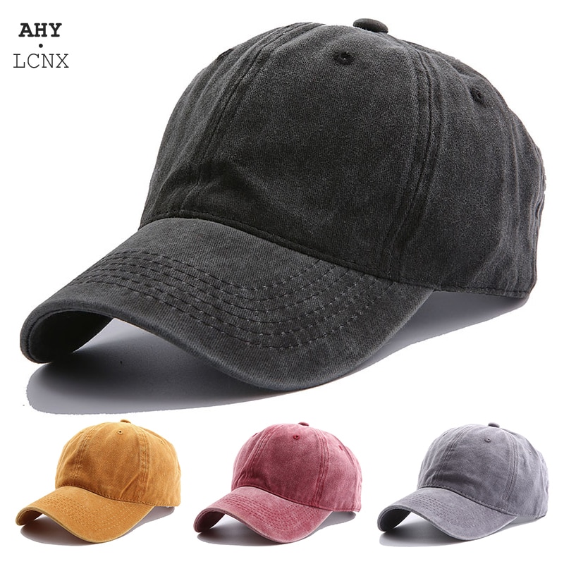 Korean Men&#39;s Baseball Cap Washed Cotton Light Board Multi-Color Optional Pure Color Bone Cap Stitching Hip Hop Sun Visor Dad Hat