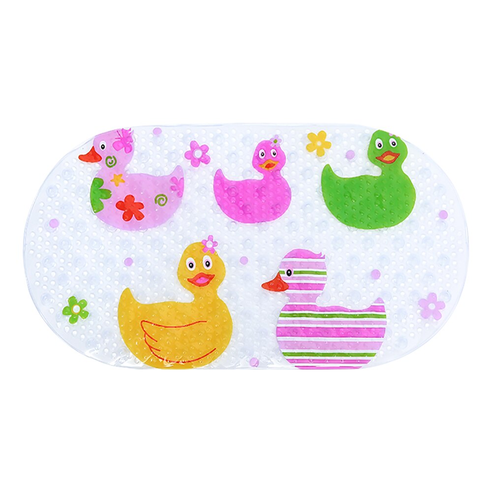 Cartoon Toilet Anti-Slip Bath Mat Foot Mat Bathtub Children Shower Mats With Sucke Pvc Bathroom Mat: Red