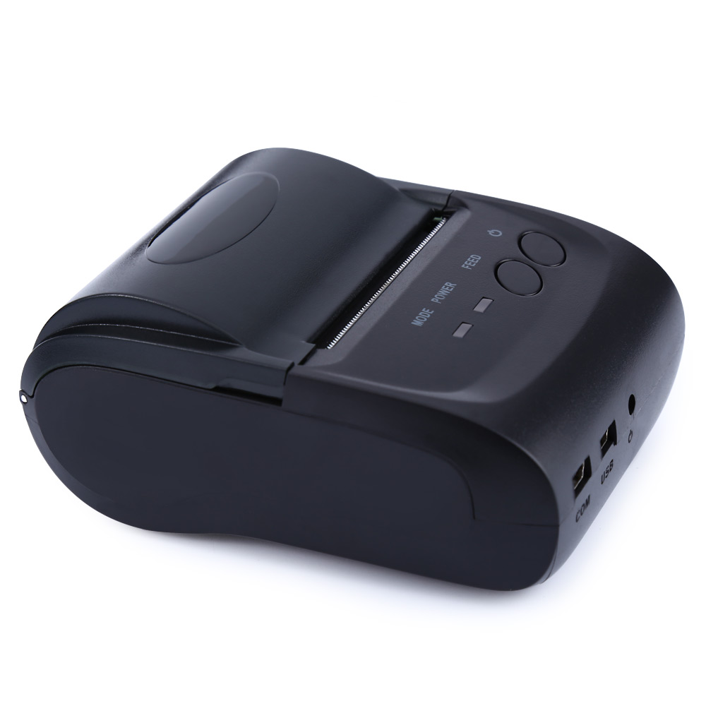 Impresora térmica de recibos ZJiang ZJ-5802LD, Mini Puerto Bluetooth, 58mm, impresora térmica de recibos transparente de alta velocidad para Hotel Supermaket