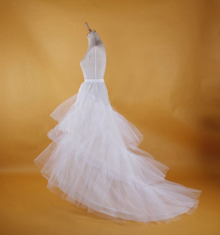 Falda de aro nupcial, accesorios de enagua de boda, crinolina, antideslizante, blanco: 11