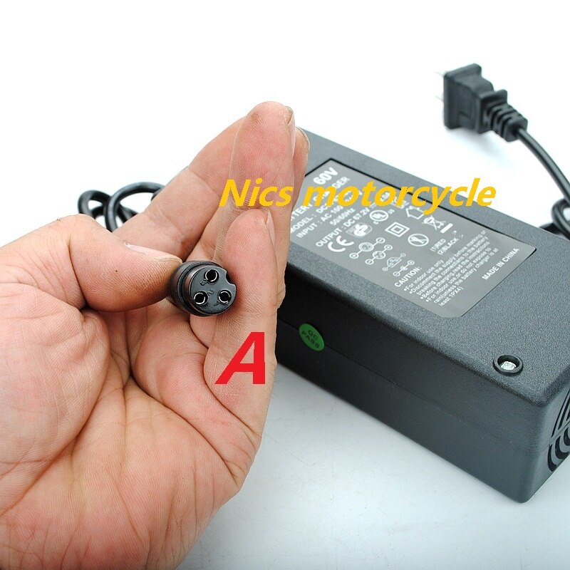 60v 2.0A lithium battery charger + socket for electric motorcycle electric scooter wide tire car charger