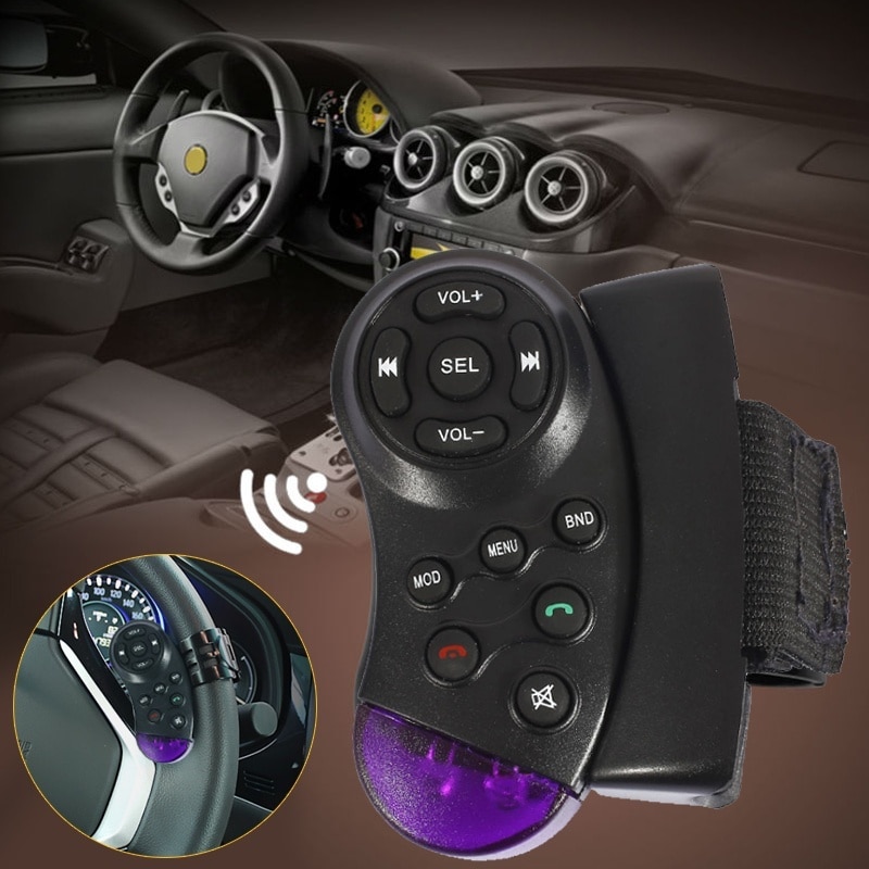 Universal Steering Wheel IR Remote Control For GPS Car CD DVD TV MP3 Player