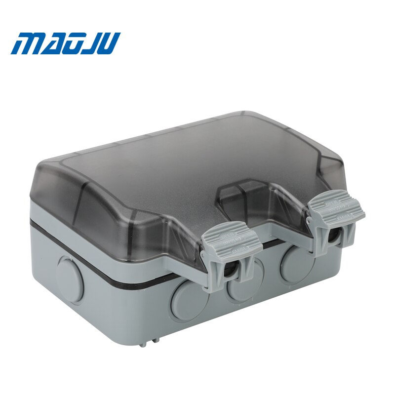 2gang double way socket waterproof ip66 enclsoure for inclusive no switch panel