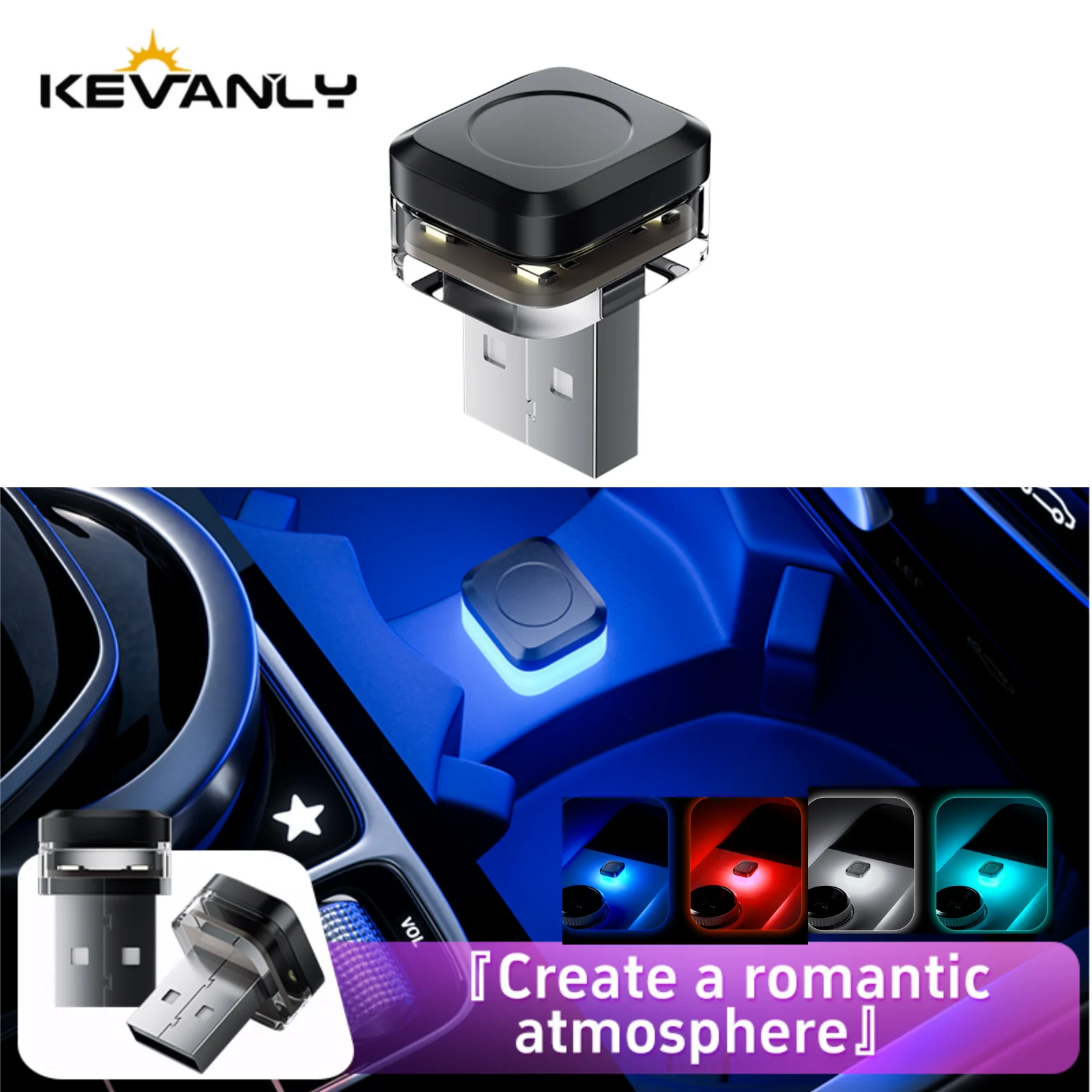 1x Samochodowa lampka doprowadziło USB, lampka nastrojowa, wtyczka & bawić się, uniwersalna doprowadziło-owa lampka robić wnętrza, lampka robić czytania, dekoracje, listwa dekoracyjna