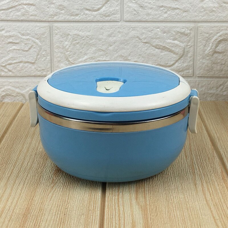 700 Ml Stainless Steel Thermal Insulated Lunch Box Bento Food Picnic Container*1: Blue