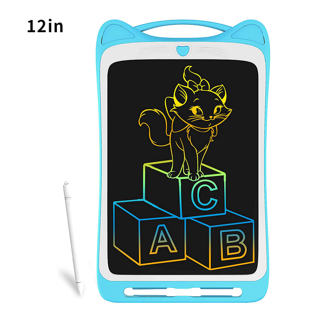 Tablette LCD pour dessin et peinture électrique, 8.5/12 pouces, planche à dessin pour enfants: 12 Inche blue