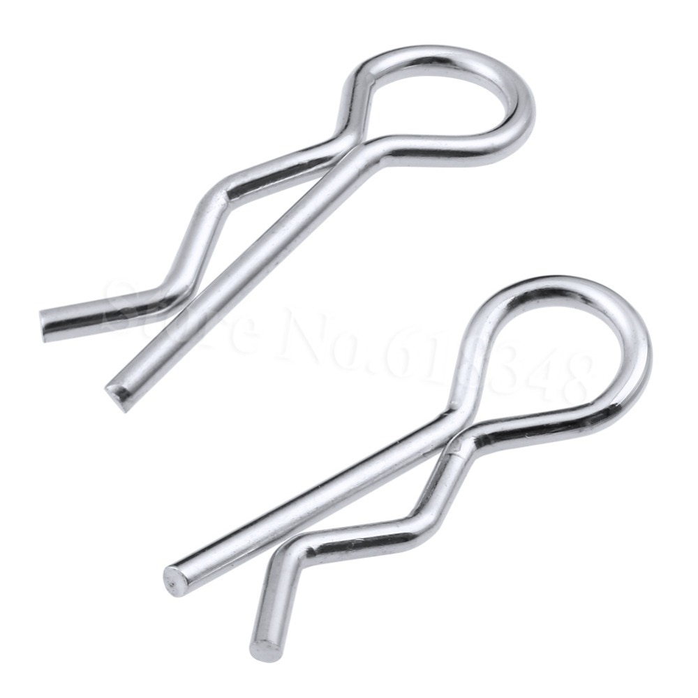 50pcs Large RC Body 1/8 Clips Pins Metal For Truck Buggy 1:8 Shell Spare Parts Fit 1/5 Baja