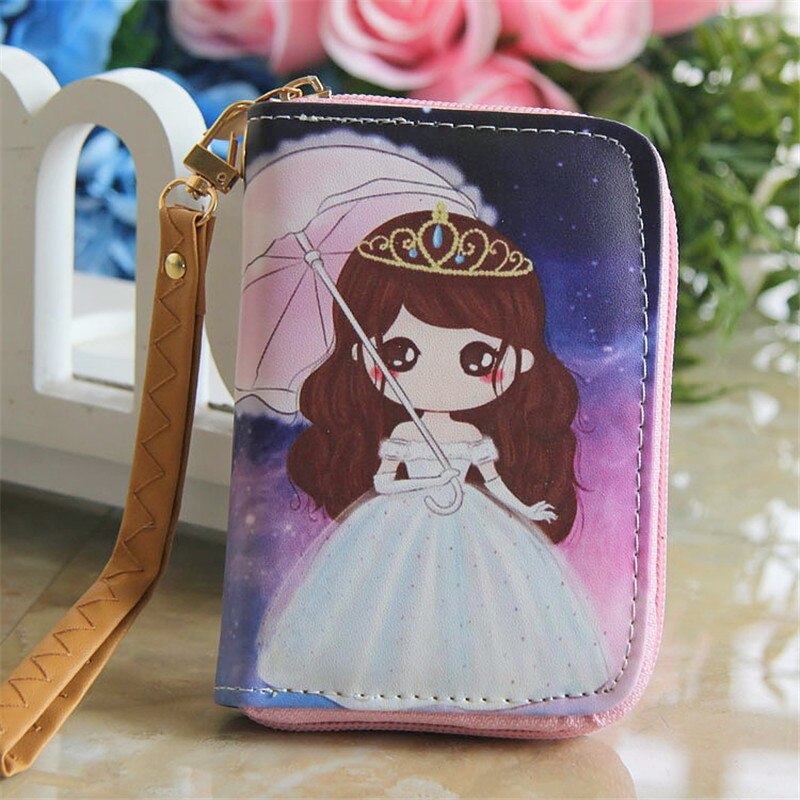 Cute Short Wallet Girl Korean Girl Purse Soft Surface PU Leather Cartoon Portable Wallet for Girls Small Coin Purse: 10