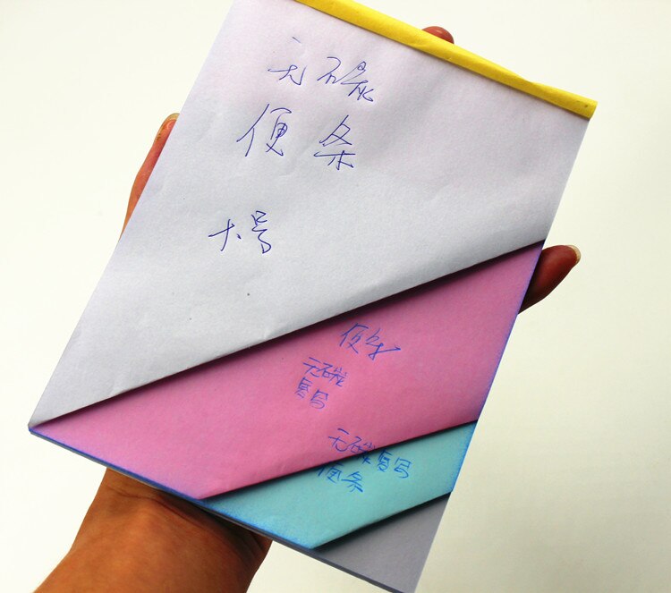 5 stk / parti 32k blanke 3 lags selvkopierende papir trelags håndskrevet salgsseddel notatark brevblok