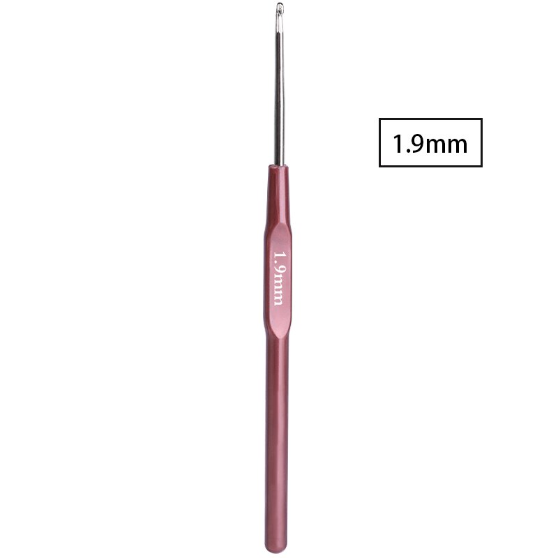 Lmdz 1 kpl virkkuukoukku pieni koko lanka neulepuikot pitsinukeille tee itse työkalut 15 kokoa koukut neulomiseen 0.5mm-2.1mm: 1.9mm